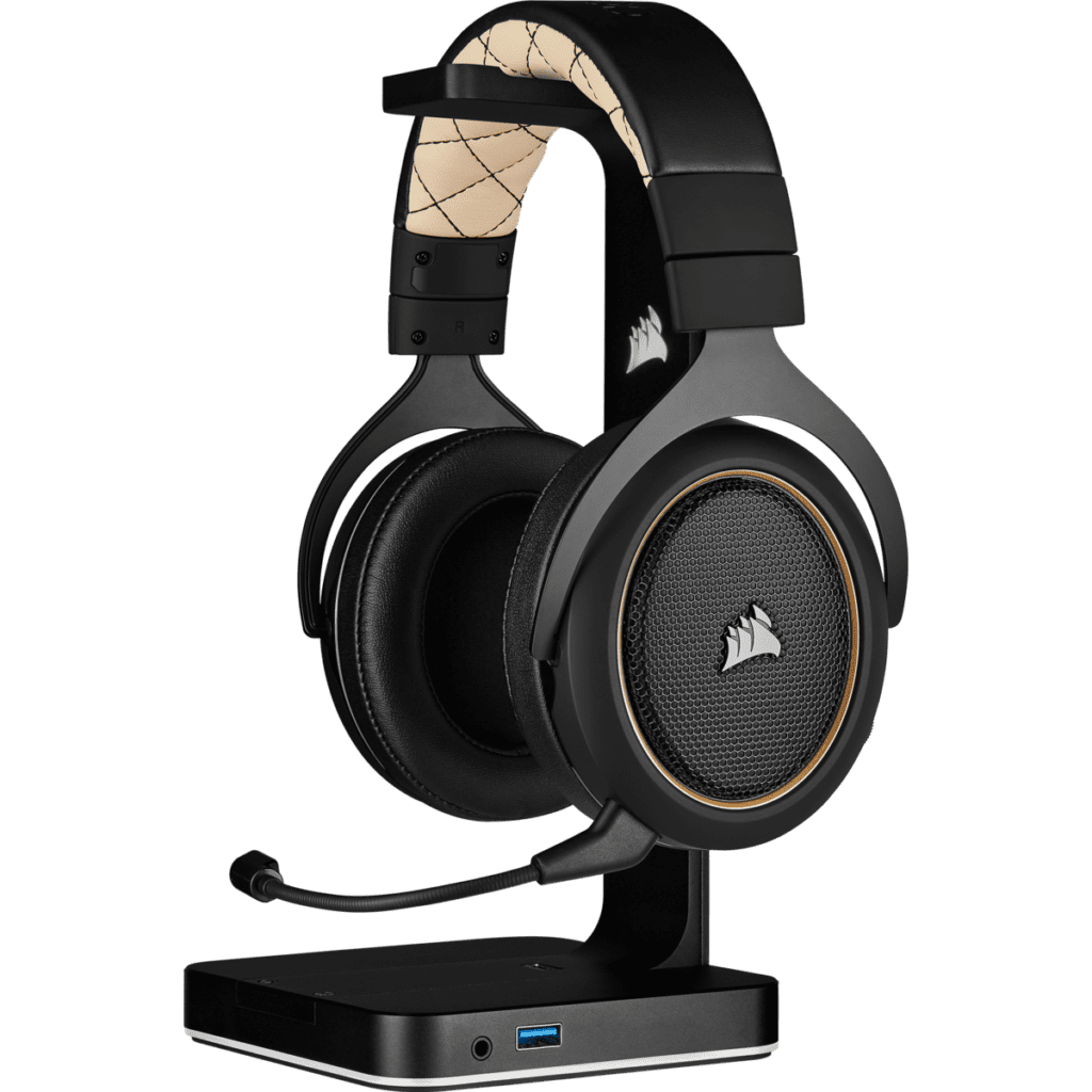 Estación de carga de los cascos gaming Corsair HS70 Pro Wireless