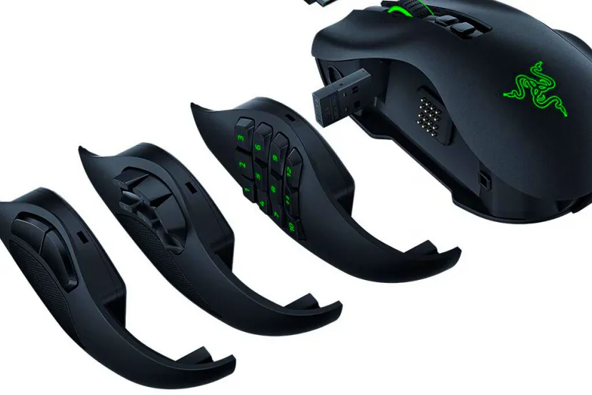 Razer Naga Pro con diversas bononeras intecambiables